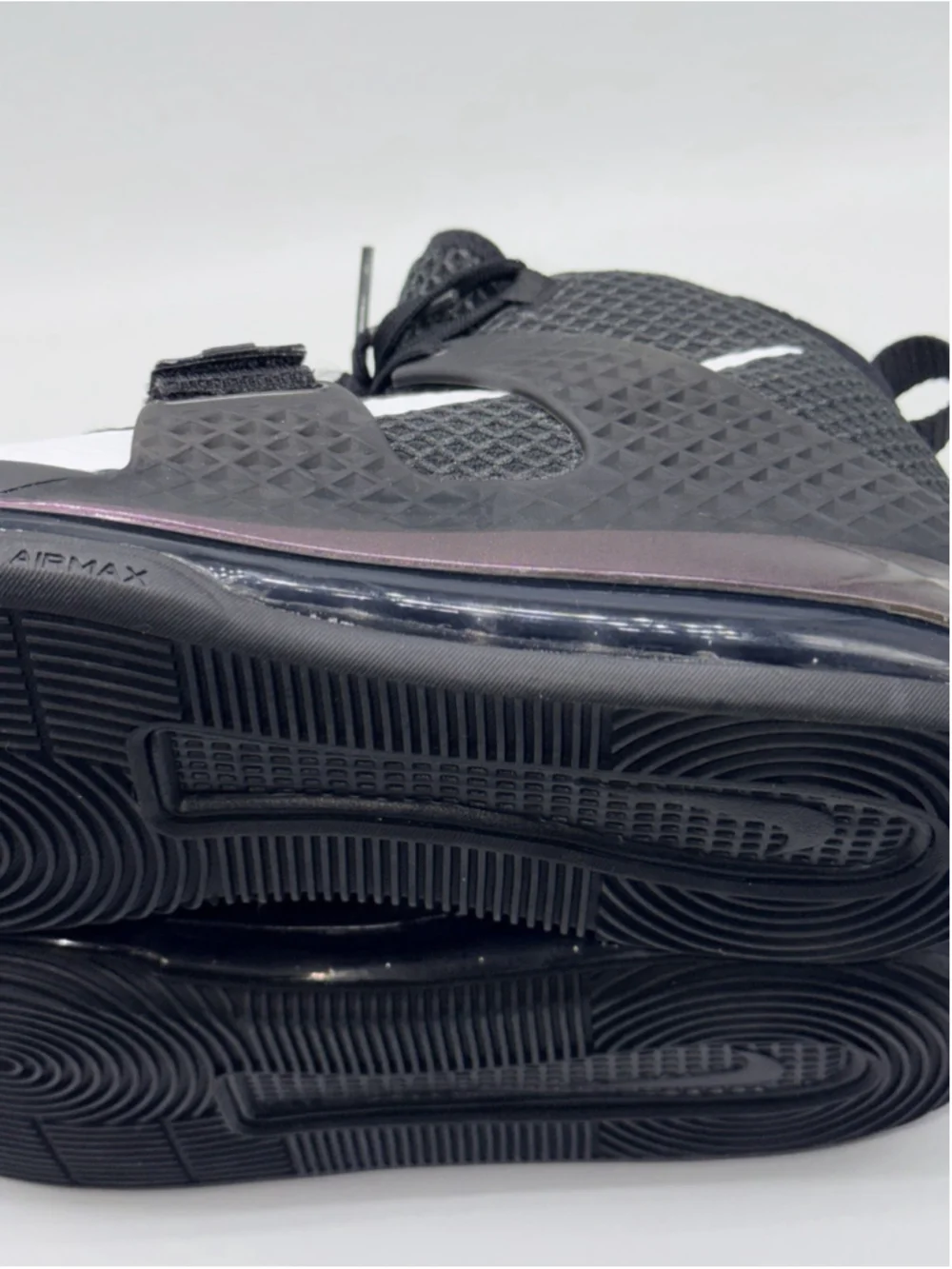 NEW Men's Size 12 Nike Air Force Max II 2 Shoes AV6243-002 Black White Plum